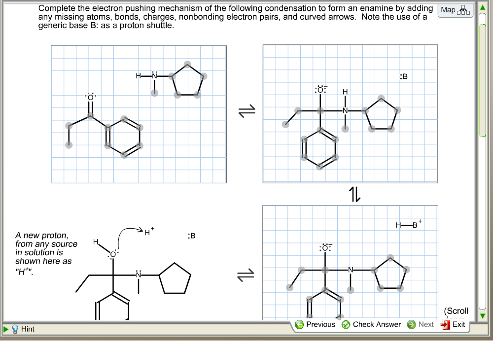Solved Complete the electron pushing mechanism of the | Chegg.com