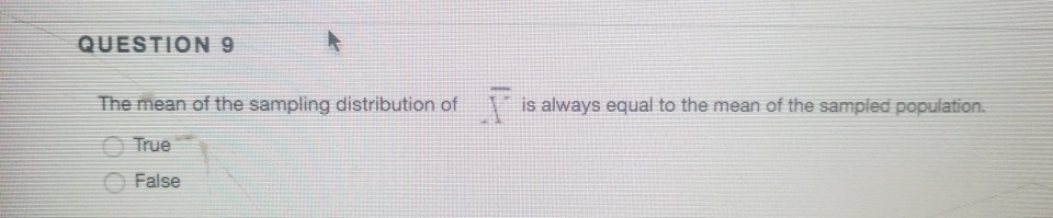 the mean of sampling distribution is always equal to