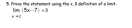 Solved Prove the statement using the epsilon, delta | Chegg.com