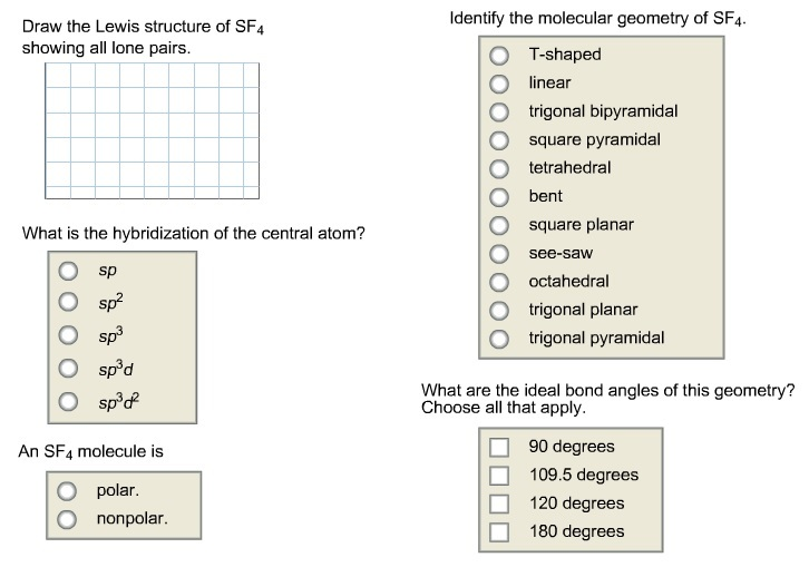 Solved: Draw The Lewis Structure Of SF4 Showing All Lone P... | Chegg.com