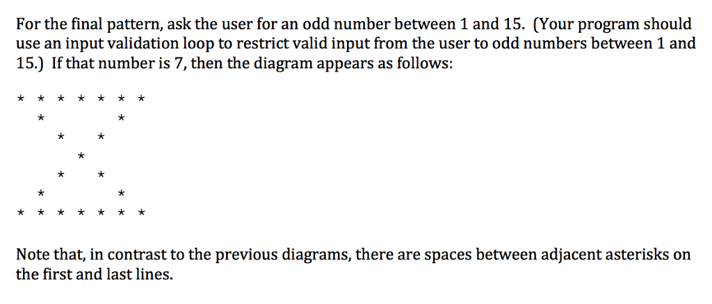 Solved user to enter an integer between 1 and 15. If the | Chegg.com