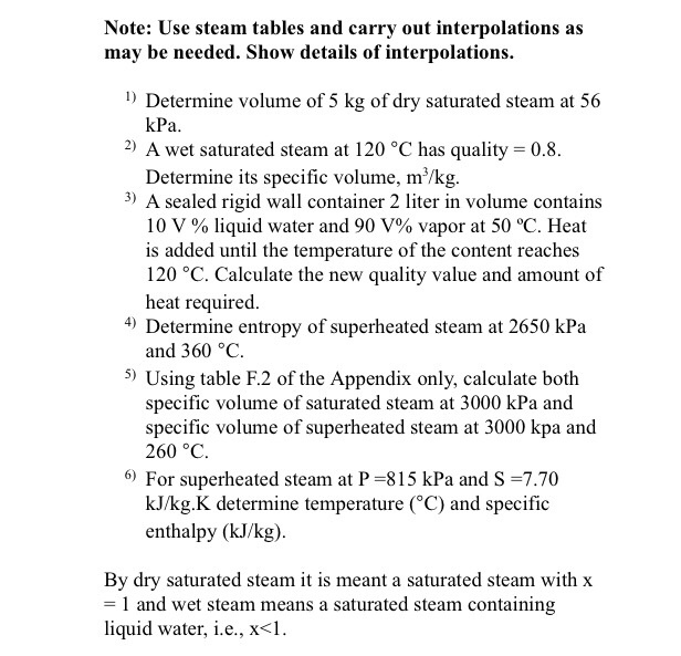 Solved Use steam TS diagram to solve the following problems. | Chegg.com