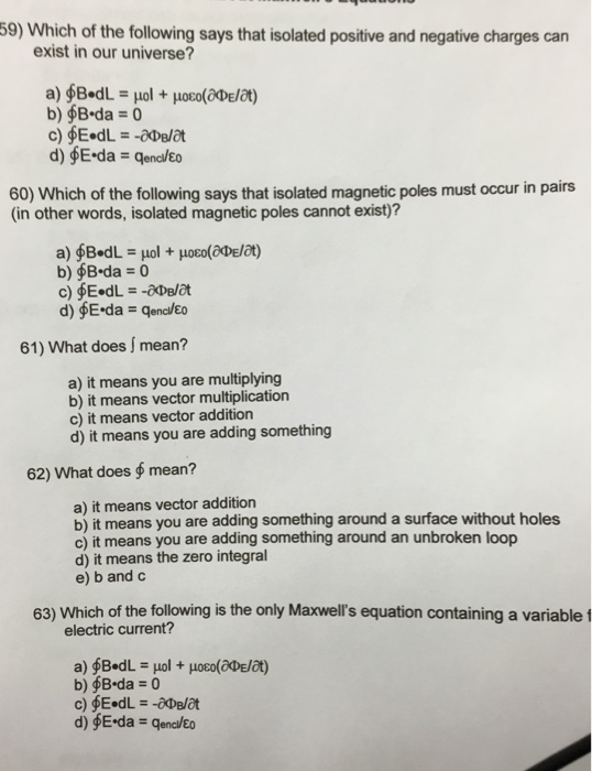 Solved Which Of The Following Says That Isolated Positive Chegg