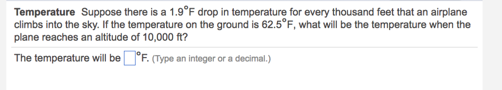 Drop In Temperature Solved Suppose there is a 1.9 degree F drop in temperature | Chegg.com