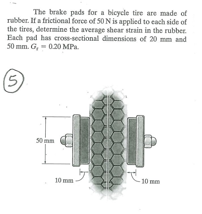 the brake pads for a bicycle tire are made of rubber