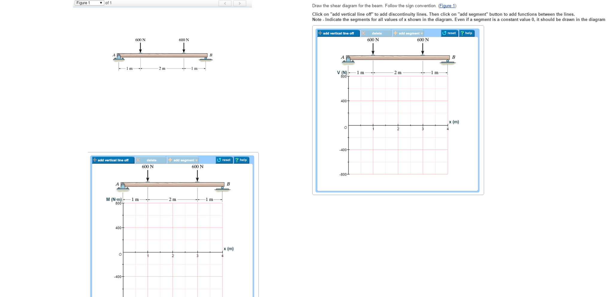 38 draw the shear diagram for the beam. follow the sign convention