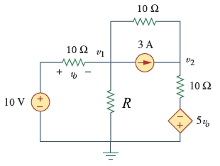 Solved In the circuit given below, R = 22 ?. Determine | Chegg.com