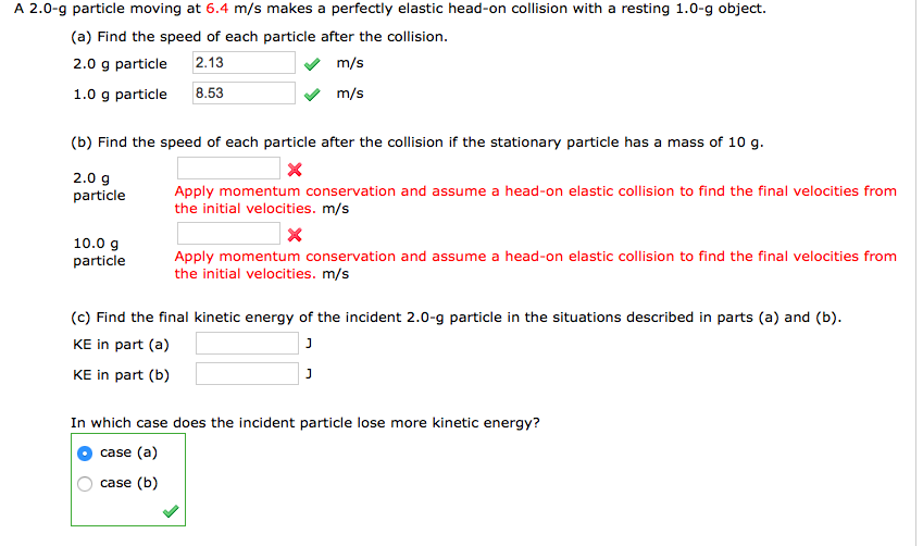 Solved I need help with part B and C. Find the speed of | Chegg.com