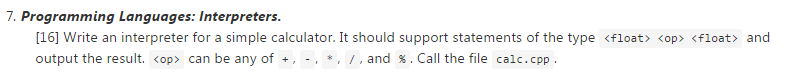 Solved C++ Program: Programming Languages: Interpreters. | Chegg.com