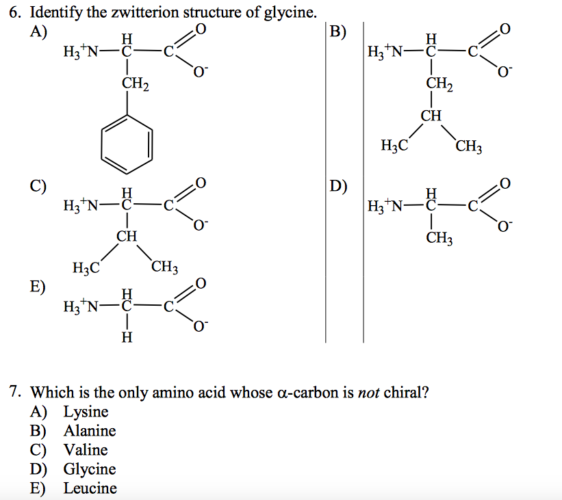 Glycine Amino Acid Structure