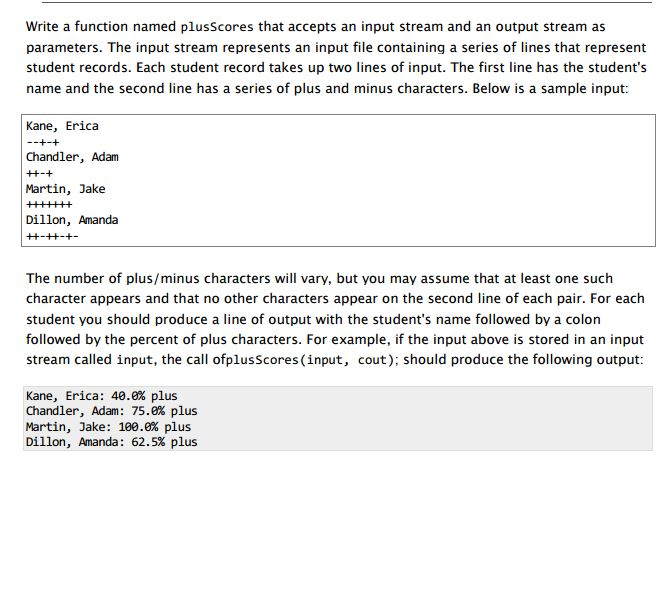 Solved Write a function named plus Scores that accepts an | Chegg.com