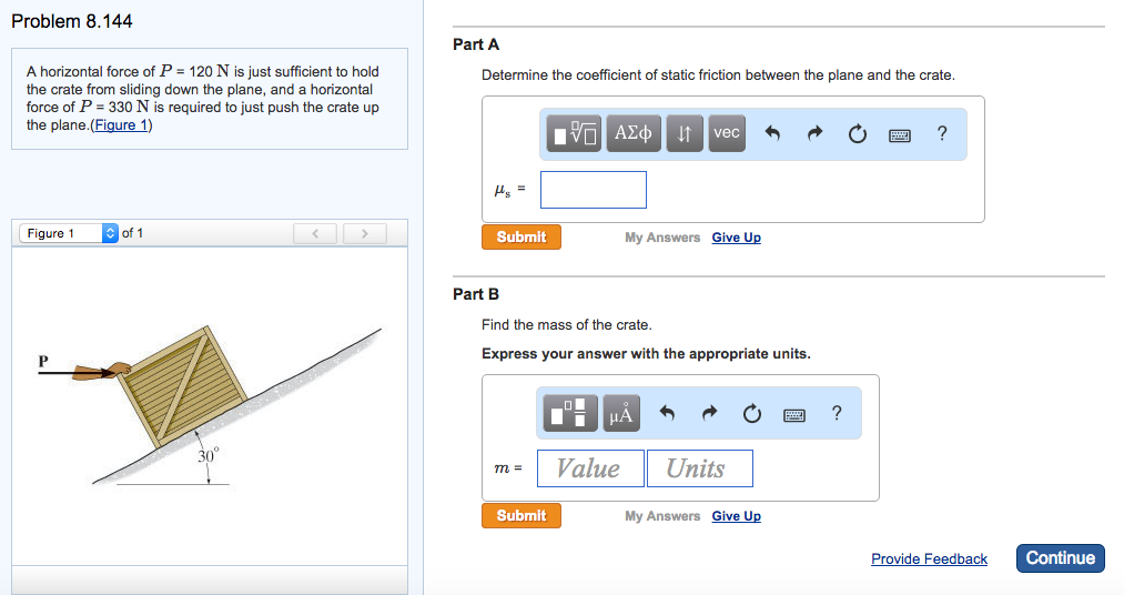 Solved Problem 8.144 A Horizontal Force Of P = 120 N Is Just 