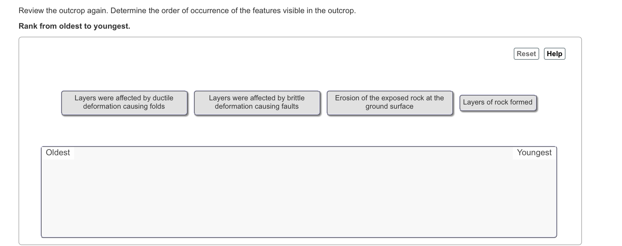 Solved Review the outcrop again. Determine the order of | Chegg.com