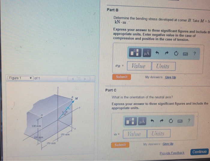Solved Fundamental problem 6.14 Part A Determine the bending | Chegg.com