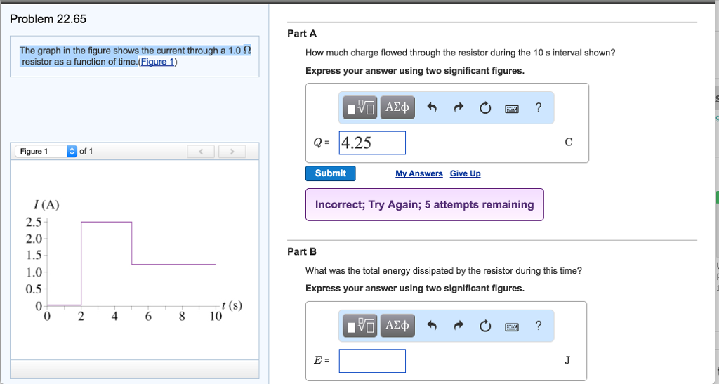 Solved The graph in the figure shows the current through a | Chegg.com