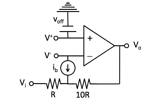 Solved Take the limit when G>>1. If Vi=1, Voff=10, ib=10 and | Chegg.com