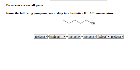 Name The Following Compound According To Substitutive Iupac Nomenclature 7252