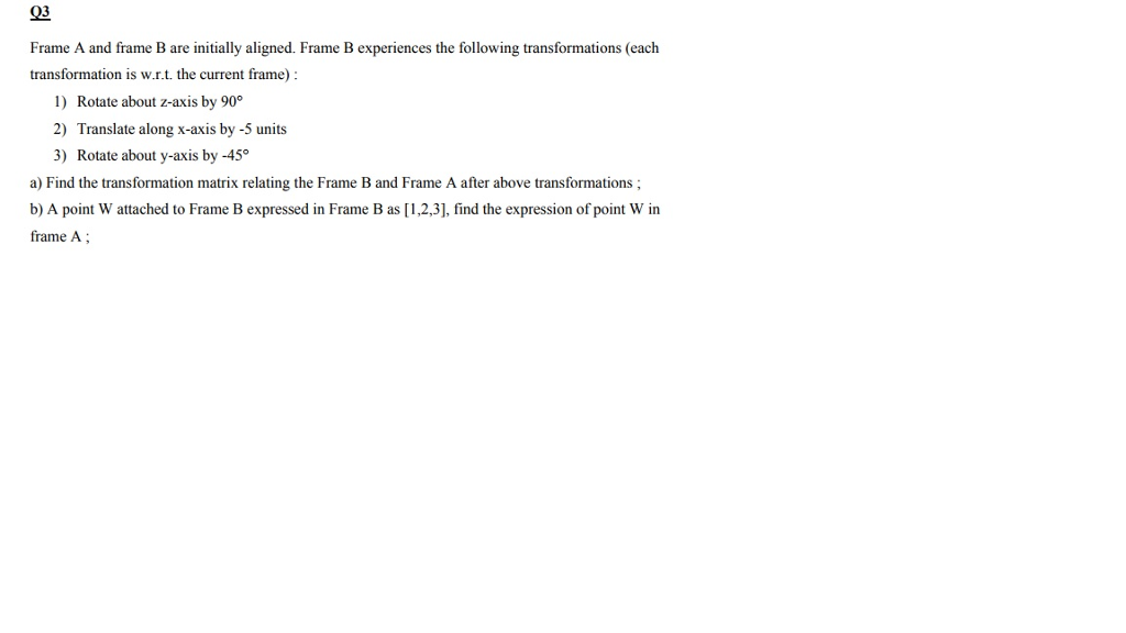 Solved 03 Frame A And Frame B Are Initially Aligned. Frame B | Chegg.com