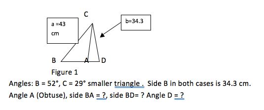 Solved Finding angles and length of unknown sides. | Chegg.com