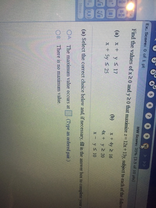 Solved Find the values of x greater than or equal to 0 and y | Chegg.com