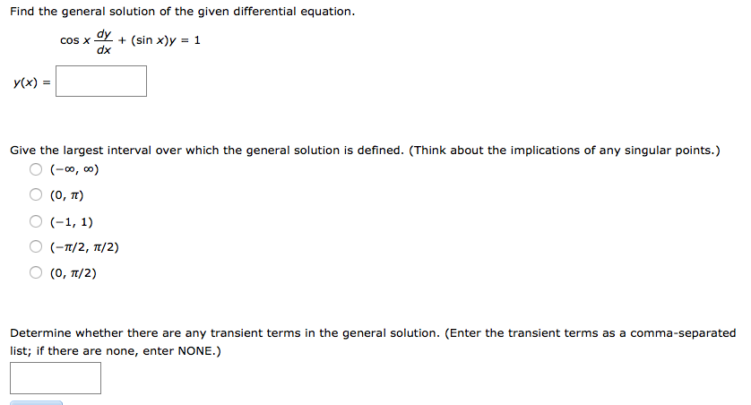 Solved Find the general solution of the given differential | Chegg.com