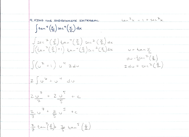 integral sec 2 x tan 2 x 4 dx