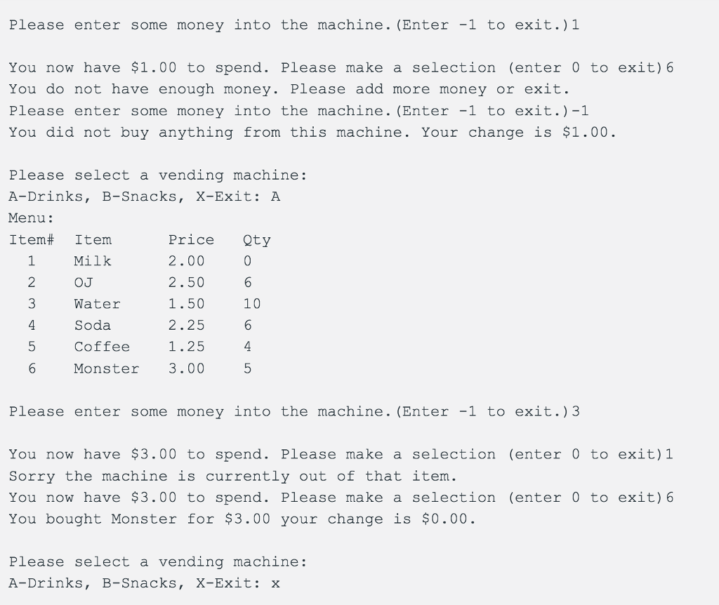 Solved 10.12 Ch 10 Program: Vending Machine | (Java) | Chegg.com