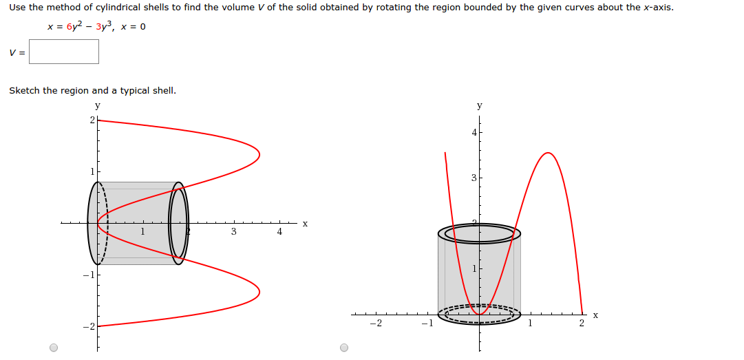 Solved Use The Method Of Cylindrical Shells To Find The V...