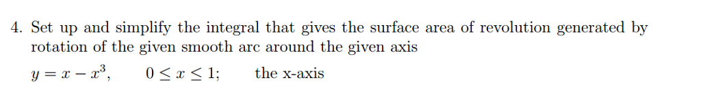 Solved Set up and simplify the integral that gives the | Chegg.com