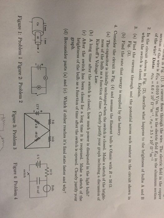 Solved A current flows through the wire. The electric field | Chegg.com