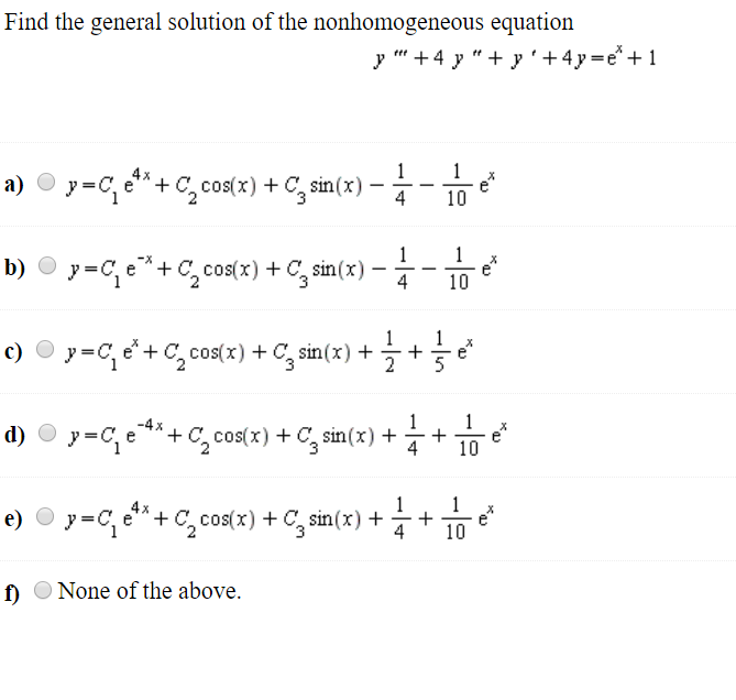 Solved Find the general solution of the nonhomogeneous | Chegg.com