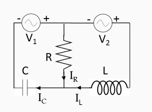 Solved Consider the above RLC circuit with two AC voltage | Chegg.com