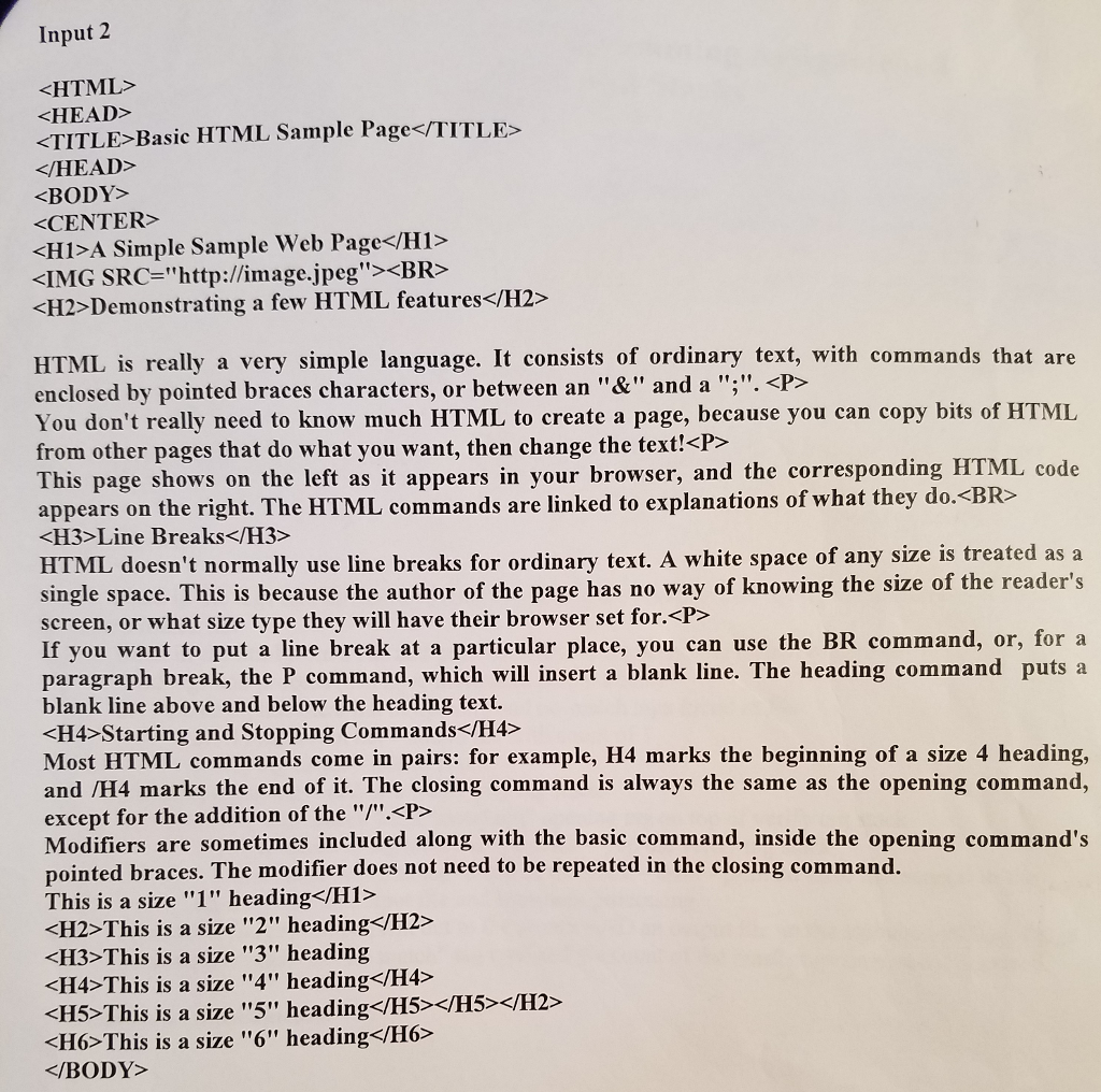 Solved Web page coding in HTML includes pairs of what are | Chegg.com