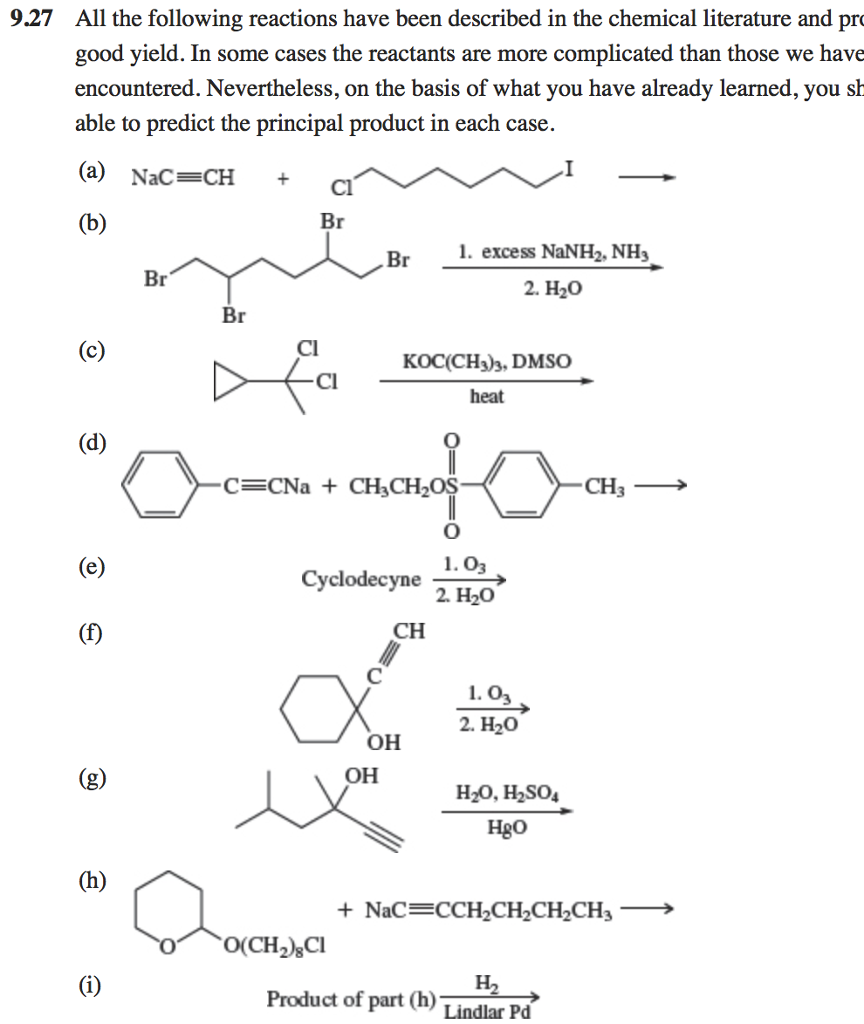 Solved All the following reactions have been described in | Chegg.com