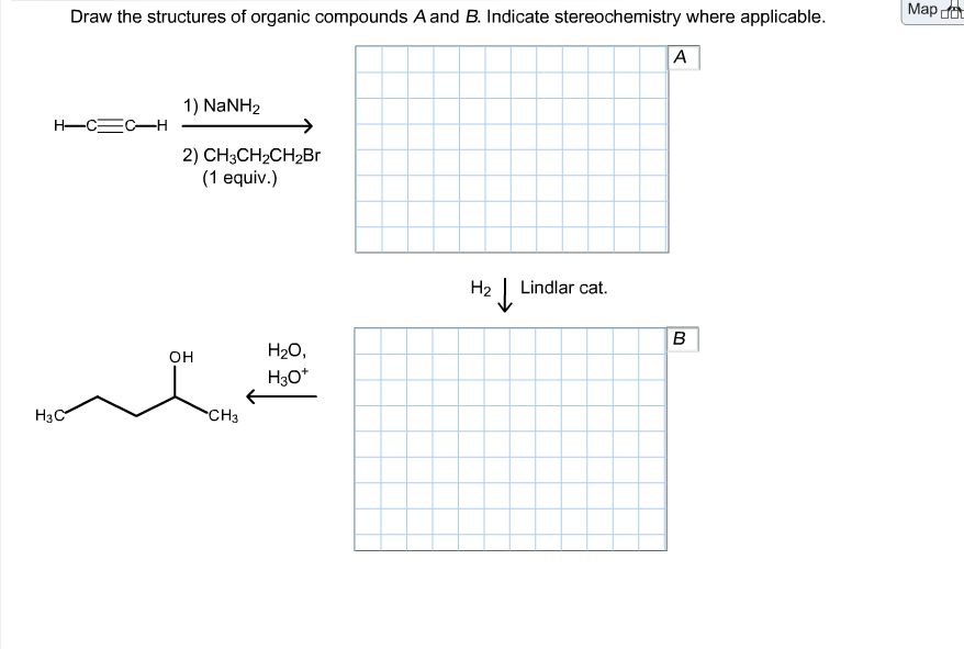 Solved Draw the structures of organic compounds A and B.