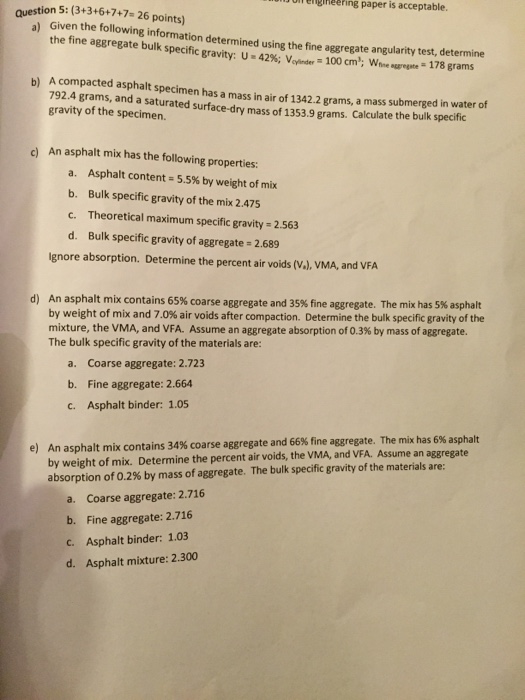 Solved Given the following information determined using the | Chegg.com