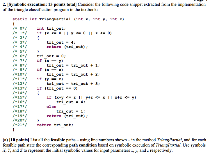 Solved Consider the following code snippet extracted from | Chegg.com
