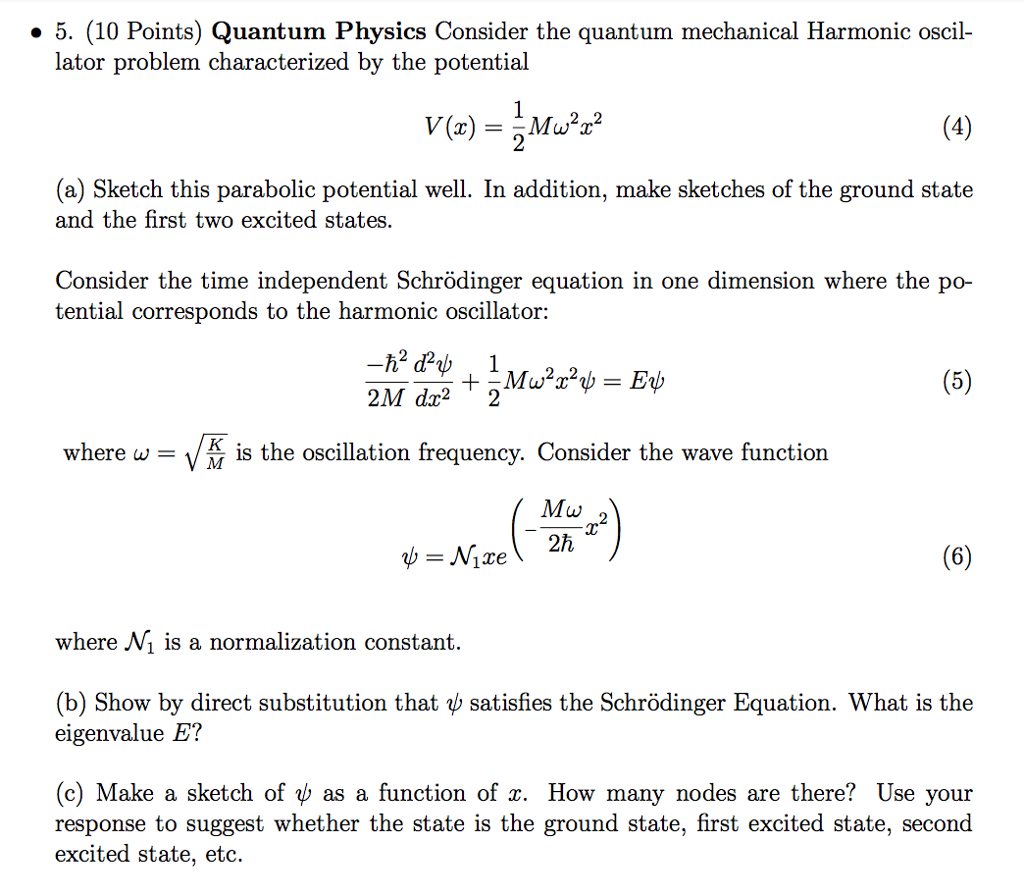 Solved Quantum Physics Consider The Quantum Mechanical | Chegg.com