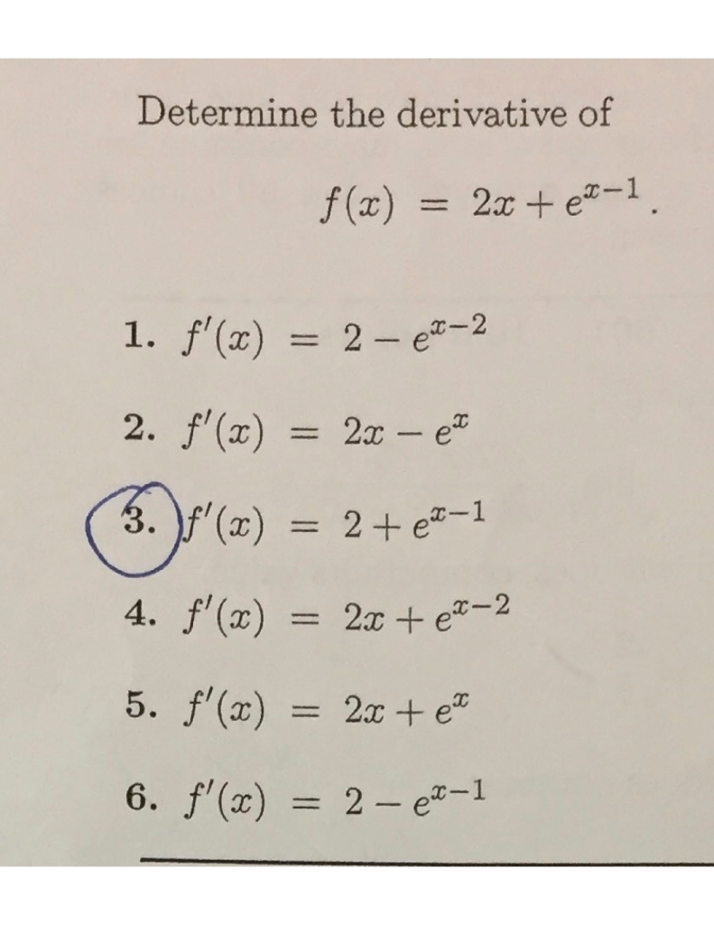 find the derivative of f x 2x 2 3x 1