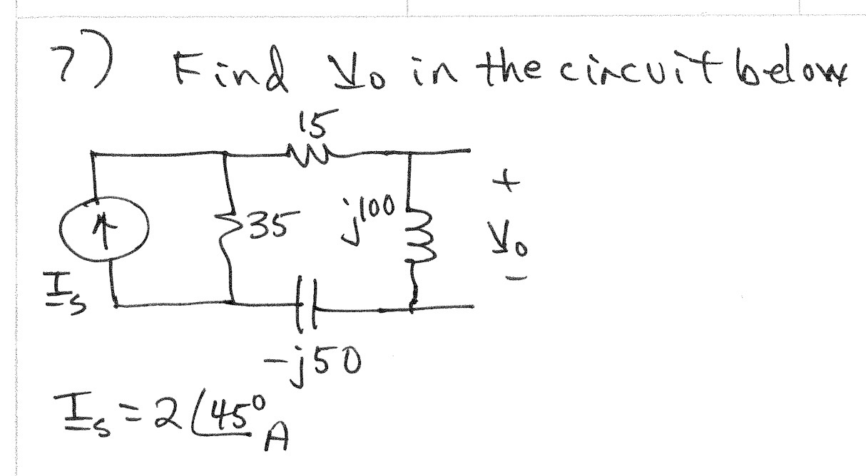 Solved Solve for Vo in the circuit below. Find Vo in the | Chegg.com