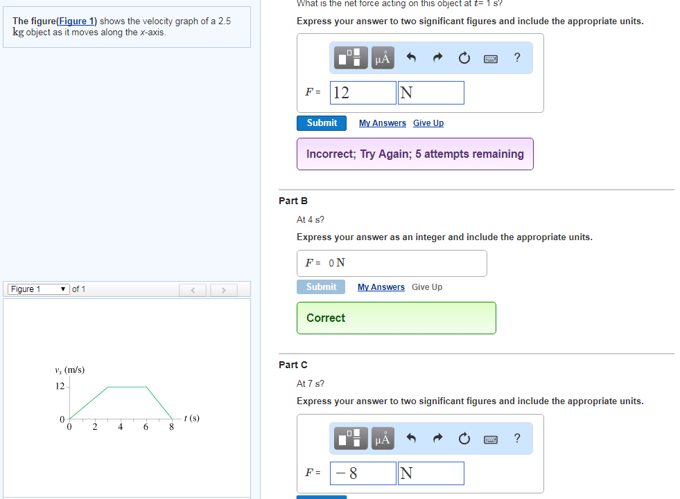 solved-what-is-the-net-force-acting-on-this-object-at-t-1-chegg