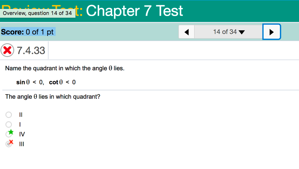 Solved Name the quadrant in which the angle theta lies. sin | Chegg.com