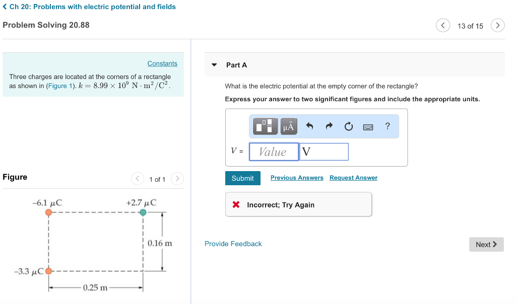 Solved Ch 20: Problems With Electric Potential And Fields 