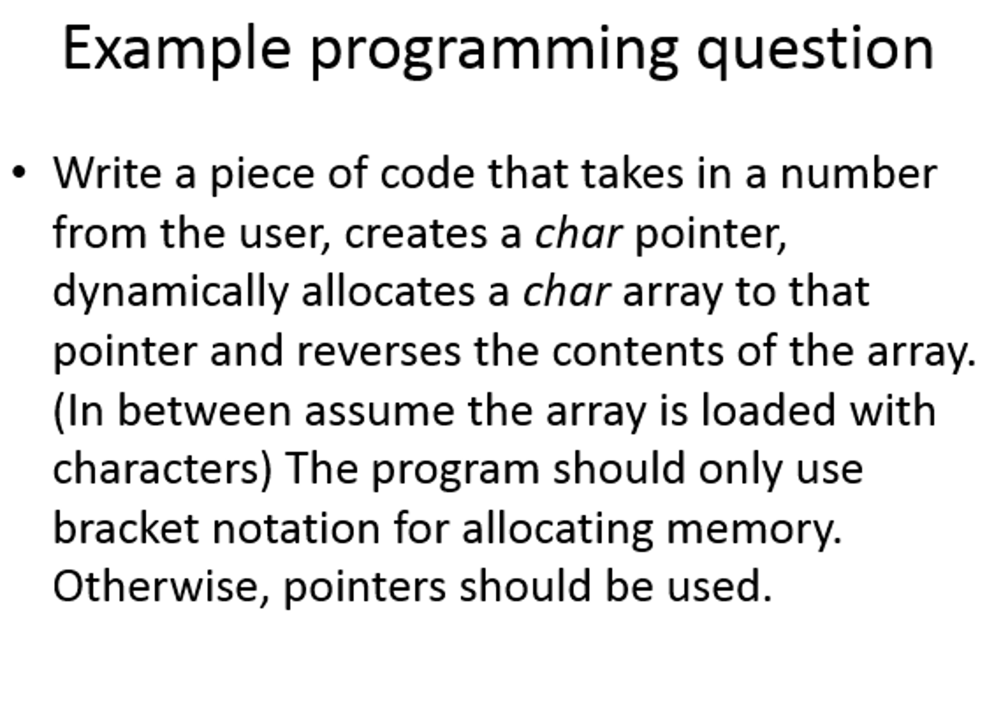Solved Write a piece of code that takes in a number from the | Chegg.com