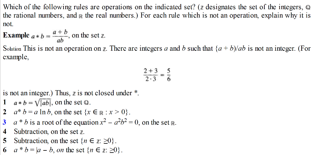 Solved Are questions 1-6 considered operations or not? Why | Chegg.com