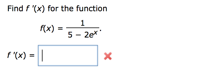 Solved Find f ,(x) for the function f '(x) = | Chegg.com