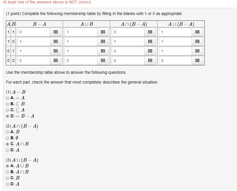 Solved At Least One Of The Answers Above Is NOT Correct (1 | Chegg.com