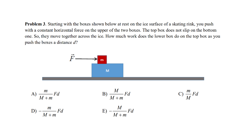 Solved Problem 3. Starting with the boxes shown below at | Chegg.com