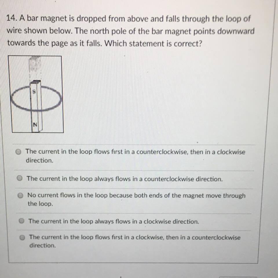 Solved A bar is dropped from above and falls through