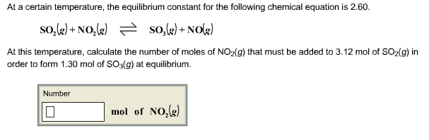 Solved At a certain temperature, the equilibrium constant | Chegg.com